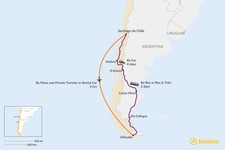 Map thumbnail of How to Get from Santiago to Ushuaia