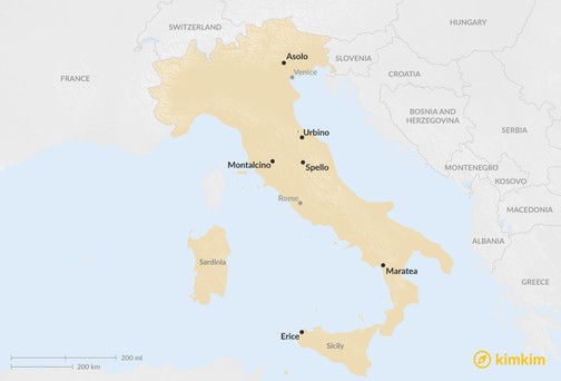 Italy map: 6 Hidden Hill Towns in Italy