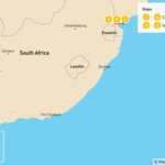 Map of South Africa Coastal & Safari Highlights: Cape Town & Sabi Sands - 7 Days