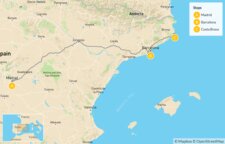 Map of Family Summer Vacation in Spain: Madrid, Barcelona & the Costa Brava - 10 Days
