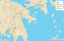 Map of Mainland Greece Road Trip - 9 Days