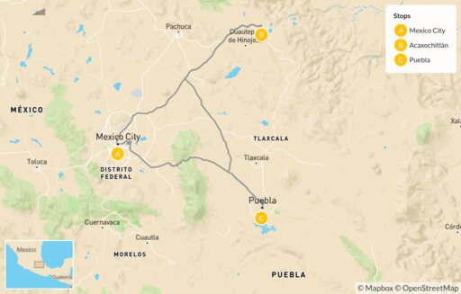 Mexico map: Mexican Gastronomy & Indigenous Traditions - 9 Days
