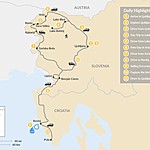 Map of Self-Drive Slovenia & Croatia: Ljubljana to Rovinj - 11 Days Map of Self-Drive Slovenia & Croatia: Ljubljana to Rovinj - 11 Days