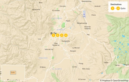 Ecuador map: Explore Quito: History, Culture, & Volcanoes - 5 Days