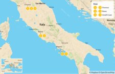 Map thumbnail of Florence, Rome & the Amalfi Coast - 8 Days