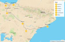 Map thumbnail of Experience the Solar Eclipse in Northern Spain & Andorra: Barcelona, La Rioja & the Basque Country - 13 Days
