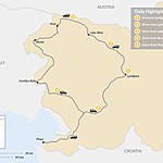 Map of Slovenian Alps to the Adriatic: Ljubljana, Lake Bled, Bovec, & Piran - 5 Days Map of Slovenian Alps to the Adriatic: Ljubljana, Lake Bled, Bovec, & Piran - 5 Days