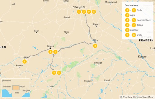 India map: Rajasthan Family Tour - 10 Days