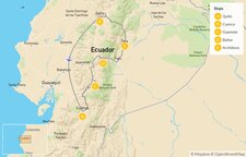 Map thumbnail of Ecuador Discovery Tour: Andes to the Amazon - 9 Days