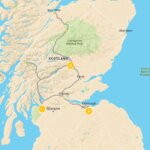 Map of Simply Scotland: Edinburgh, Cairngorms National Park & Loch Lomond - 9 Days