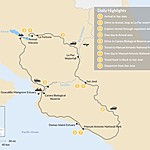 Map of Family-Friendly Arenal and Manuel Antonio National Park- 9 Days