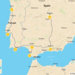 Map of Road Trip Through Spain & Portugal - 21 Days