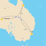 Map of Luxury Australia Grand Tour: City, Outback, Rainforest & Reef - 10 Days