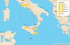 Map thumbnail of Rome & Sicily Highlights - 11 Days