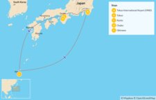 Map of Epic Family Tour Across Japan: Futuristic Fun, Culture, History & Beaches - 14 Days