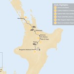 Map of New Zealand's North Island - 6 Days Map of New Zealand's North Island - 6 Days