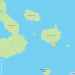 Map of First Class Galápagos Island Hopping  - 6 Days