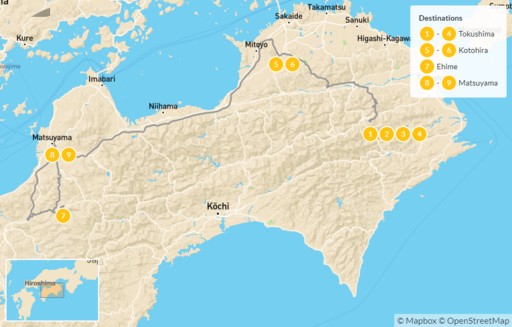 Japan map: Shikoku 88 Temple Pilgrimage Self-Guided Walking Tour - 10 Days