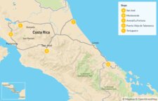 Map thumbnail of Explore Costa Rica's Cloud Forests, Volcanoes & Caribbean Coast - 13 Days