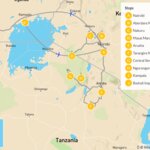 Map of East Africa Safari Adventures & Gorilla Trecking: Kenya, Tanzania & Uganda - 21 Days