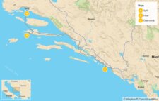 Map of Family Fun on Croatia's Coast: Split, Hvar & Dubrovnik -10 Days 