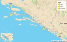 Map of Family Fun on Croatia's Coast: Split, Hvar & Dubrovnik -10 Days 