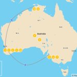 Map of Western Australia & The Red Center: Perth, Adelaide, Alice Springs & Darwin - 13 Days