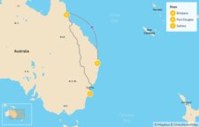 Map of Australia East Coast Family Adventure - 13 Days