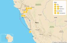 Map thumbnail of Discover Northern Peru: Lima, Trujillo, Chiclayo & Chachapoyas - 10 Days