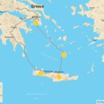 Map of Luxury & Adventure in Greece: Athens, Crete & Santorini - 14 Days 