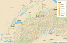 Map of Switzerland by Train - 10 Days