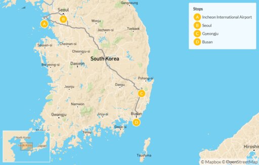 Map South Korea Culture-7 Days