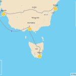 Map of City Highlights, Nature & Wildlife: Sydney, Melbourne, Adelaide, Kangaroo Island & Tasmania - 13 Days