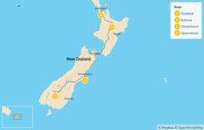 Map of New Zealand Discovery Tour: Auckland to Queenstown - 9 Days