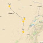 Map of Summer Gourmet Journey Through France - 9 Days