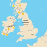 Map of Scotland & Ireland Road Trip: Cities, Castles & Parks - 11 Days