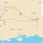 Map of Relaxed Southern England Road Trip: London to Bath via the Cotswolds & Welsh Borders – 12 Days