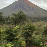 Arenal Volcano at sunset.  View from hotel room.  | Photo taken by Marilyn L