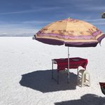 Lunch, middle of Salt flats | Photo taken by Alfredo H