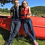 Sebastian and Charlotte canoeing in Rondane | Photo taken by Roberta R