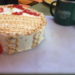 Cake for breakfast? Um, duh, yes! Wait, he made cake way out here? | Photo taken by Matt M