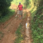 Walking sticks assisted the downhills  | Photo taken by Rachael W