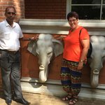 Kumara and I at the elephant transition centre | Photo taken by Sylvanna C