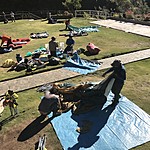 Breaking down camp | Photo taken by Kristin M