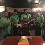 These Guys played Ten Guitars on request at the Curry Leaf !! Fab quartet.  | Photo taken by Vicky V