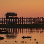 Sunset at U Bien Bridge Mandalay. | Photo taken by Tack S