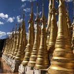 Golden stupas at Indein Pagoda complex | Photo taken by Gregory R