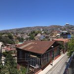 Tanner overlooking Valparaiso | Photo taken by Melody B