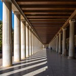 A perspective on the Stoa of Attalos | Photo taken by David B