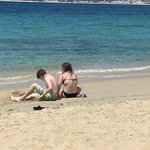 Sand castles together! | Photo taken by Heidi C